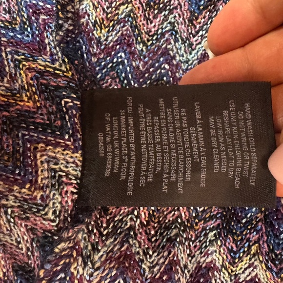 Maeve Multicolor Chevron Knit Top Size Medium - Picture 8 of 17